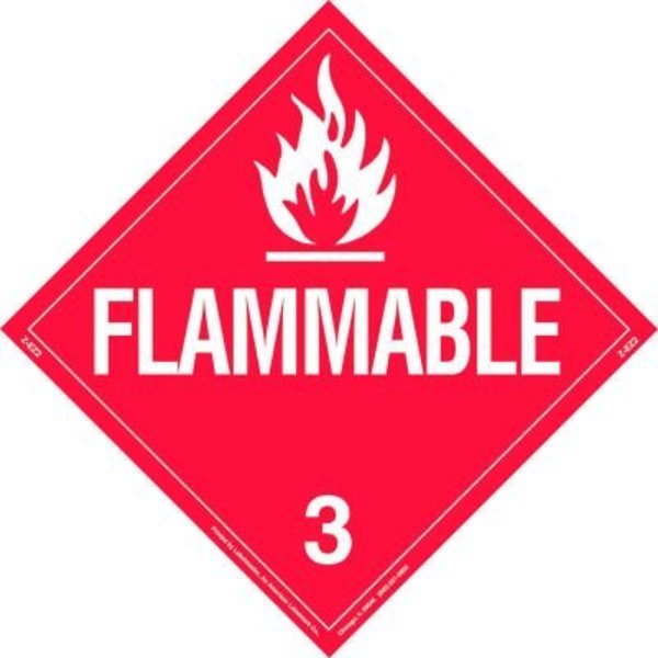 American Labelmark Co LabelMaster® Z-EZ2 Flammable Liquid Placard, Worded, Removable Vinyl, 25/Pack Z-EZ2